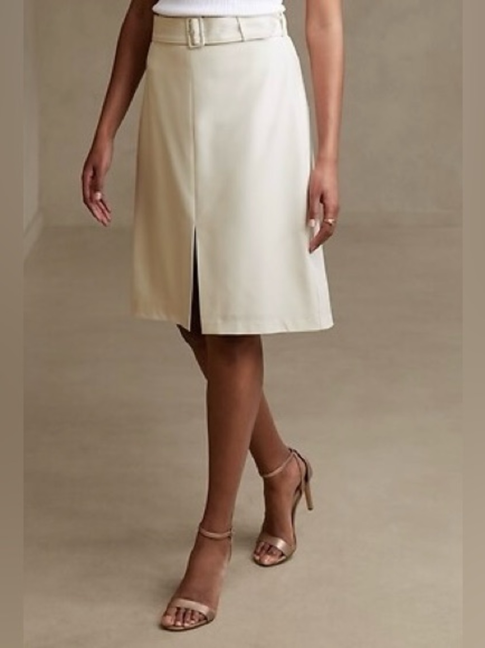 NWT Banana Republic Pencil Knee-Length Belted Skirt - Size: 6P